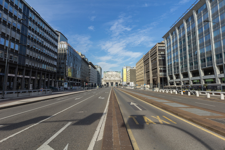 Milan street - Coronavirus lockdown