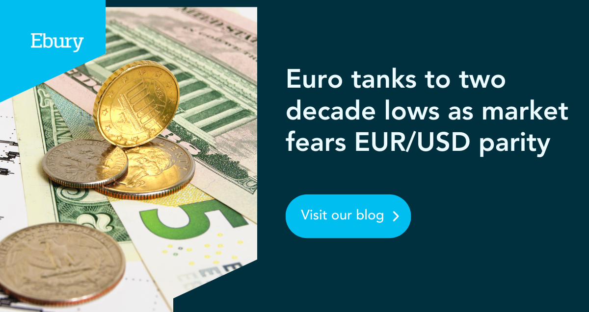 Euro kleslo na dvoudekádové minimum kvůli obavám trhu z parity EUR/USD